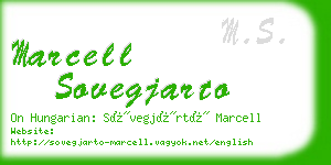 marcell sovegjarto business card